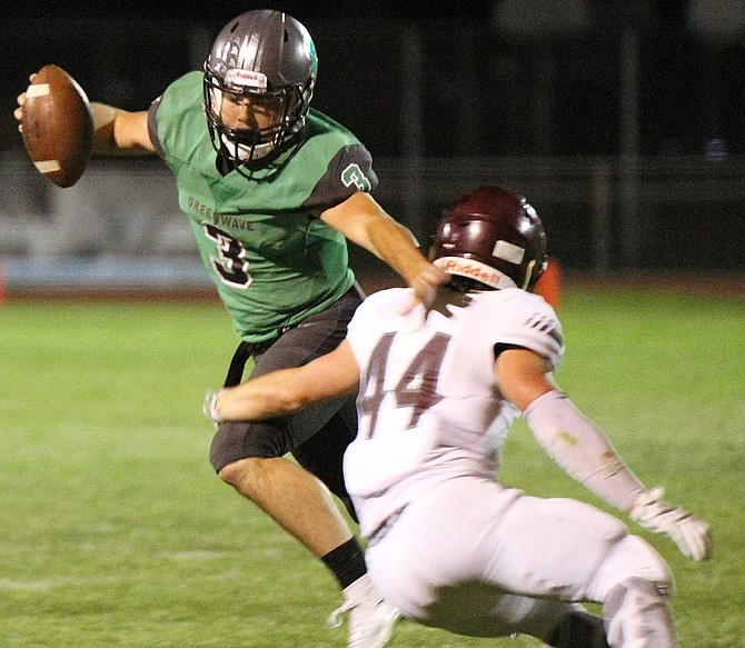 Fallon&#039;s Conner Nelson gave the Wave some punch at quarterback Friday in a 52-0 win against Dayton.