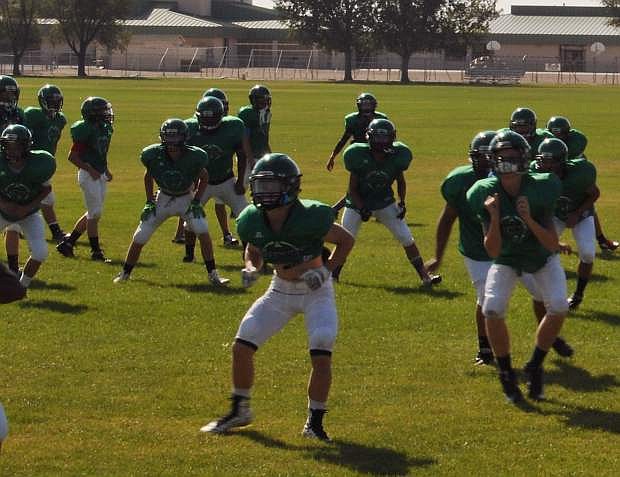 The Wave varsity boys practice their agility for the game against the Cowboys Saturday at 1p.m.