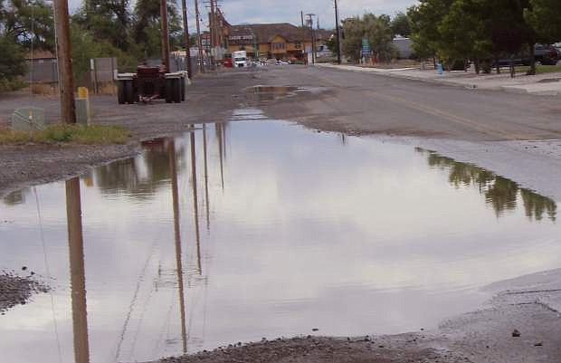 Low areas of Auction Road experienced minor flooding on Sunday.