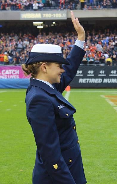 Fallon&#039;s Amanda Wolf, a graduate of Churchill County High School serving with the U.S. Coast Guard in Chicago, was recently honored for saving a 2-year-old child who almost drowned.. The Chicago Bears also recognized Wolf for her heroic deed.