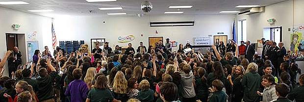 A pep rally at Rollan Melton Elementary School in Reno as a part of Bighorns/Kings Celebration Day on Nov. 2