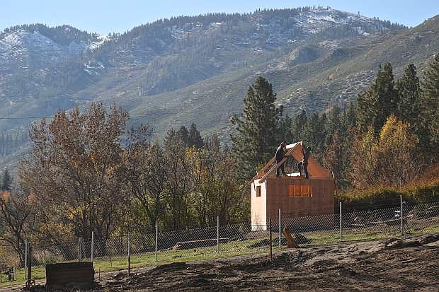 New construction is seen Saturday on Franktown Road in the wake of the Little Valley fire that claimed 23 homes and 17 outbuildings on October 14th.