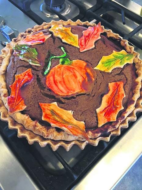 Holiday baking is underway in the kitchen of Bobbie Benson, whose pumpkin pie is seen here.