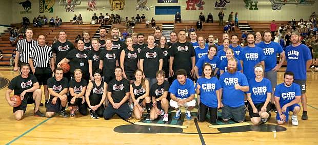 Douglas and Carson High School teachers and staff played a fundraiser basketball game dubbed &#039;The Rivalry With Heart&#039; for the American Heart Association Wednesday night at Carson High.