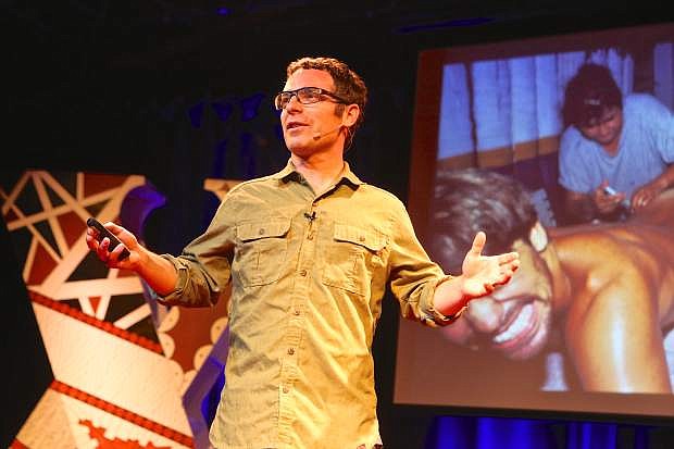 Adventure photographer/videographer Corey Rich speaks on &#039;Embracing Discomfort&#039; Friday afternoon at TEDx Carson City.