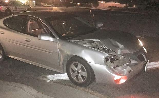A vehicle driven by Devlon Harrison, 25, of Fallon crashed into a vehicle Tuesday night. FPD said Harrison had a medical emergency.
