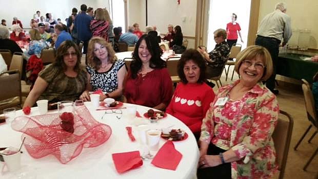 Marty McGarry, Yolanda Garcia, Patricia Hernandez, Sharon Thurman and Ruth Vaughan enjoy the annual Feast of Chocolate fundraiser for the American Association of University Women. The event is returning to the Plaza Hotel &amp; Event Center on Feb. 11.