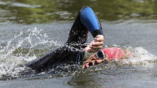 Donning a wetsuit while swimming in cold waters is highly encouraged.
