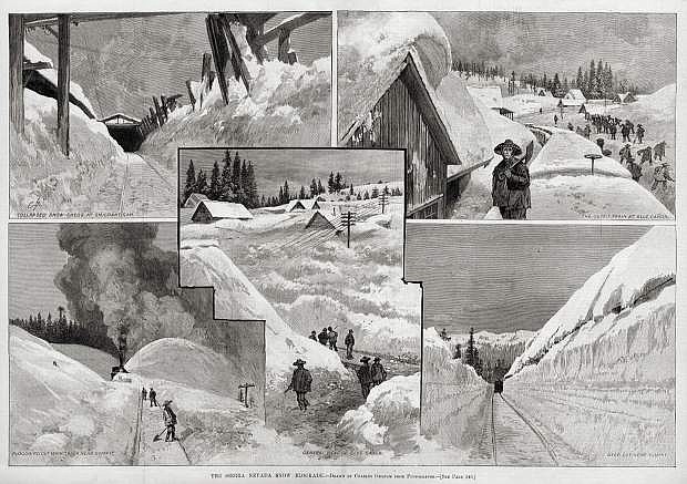 Scenes of the devastating White Winter of 1889-90, which appeared in the February 1890 issue of Harper&#039;s Weekly.