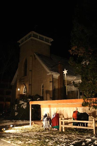 The First United Methodist Church living nativity, The Road to Bethlehem, in downtown Carson City on Saturday evening. The annual event continues today 6:30 to 8 p.m.