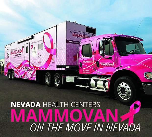 Carson City and Gardnerville are on the list of stops to be made by the Mammovan this month.