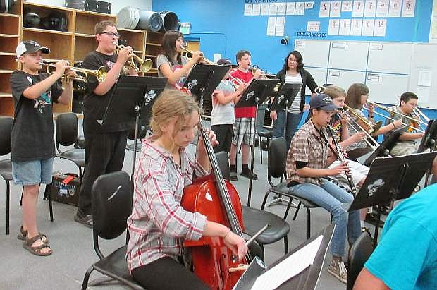 Middle and high school musicians at Mile High Jazz Camp last summer.