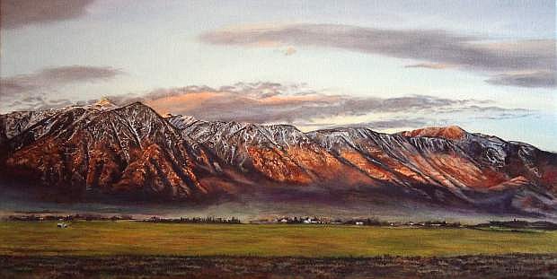Sunrise on the Peak, an oil painting by Teri Sweeney.