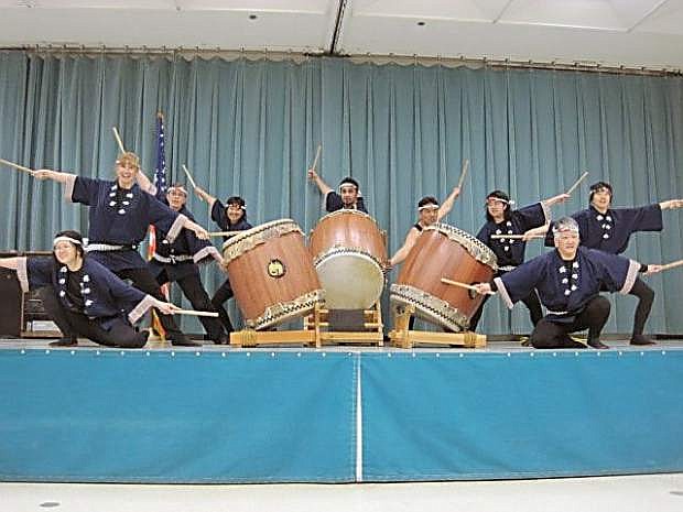 The Reno Taiko Tsurunokai Japanese drum group is sharing its talent with the Carson City Leisure Hour Club on April 20.