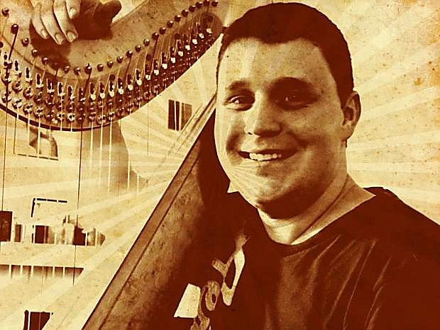 Jeremy Keppelmann, 22, an award winning harpist, will be featured in a recital Sunday at a private home in Carson City.