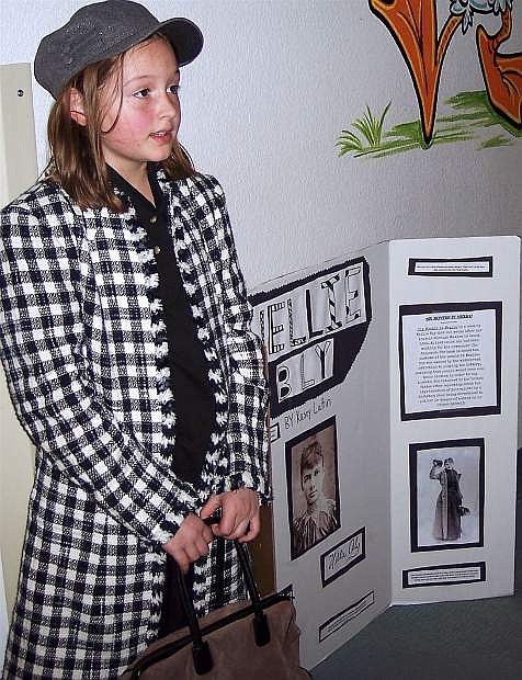 Kasey Lattin is American journalist Nellie Bly, who helped pioneer a new kind of investigative journalism.