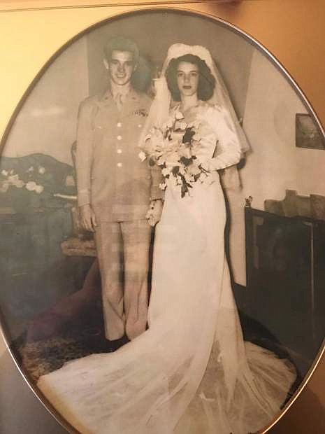 Wes and Jacquline Borders on their wedding day June 28, 1945 in Loveland, Colo.