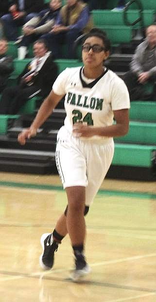 Leta Otuafi positions herself for a pass during a Lady wave home game earlier this season.