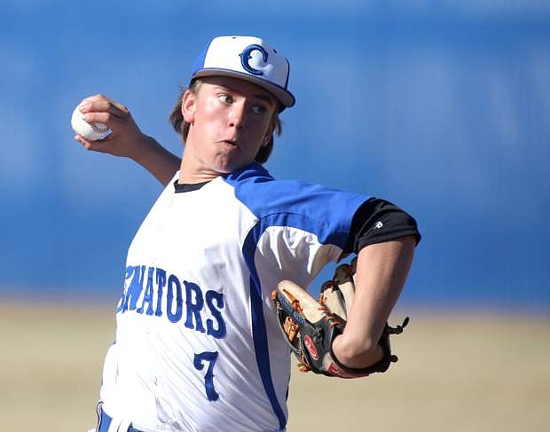 Jared Barnard delivers a pitch in a game against Reno on Tuesday afternoon.