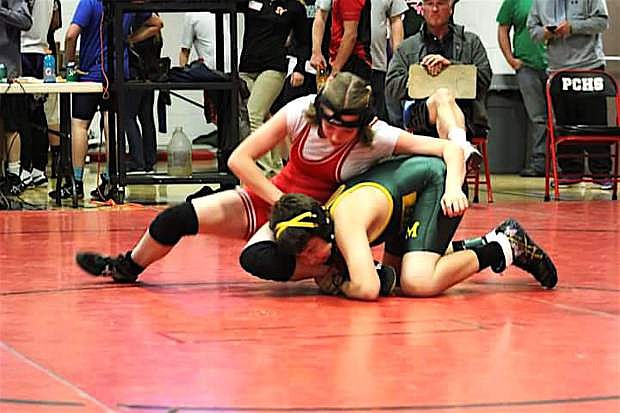 Mackenzie Tackett from Eagle Valley was fourth at 120 in the seventh-grade tourney