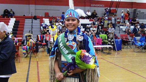 Ciabi Dick, 11, is Jr. Miss Nevada Urban Indians Powwow Princess.