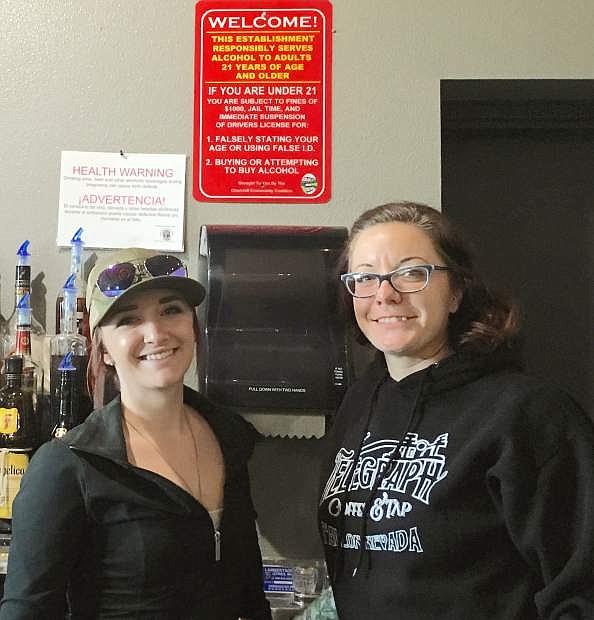 Terra Duncan, left, and Ashley Luck of Telegraph Coffee and Tap are supporting the Churchill Community Coalition&#039;s mission to reduce underage drinking.