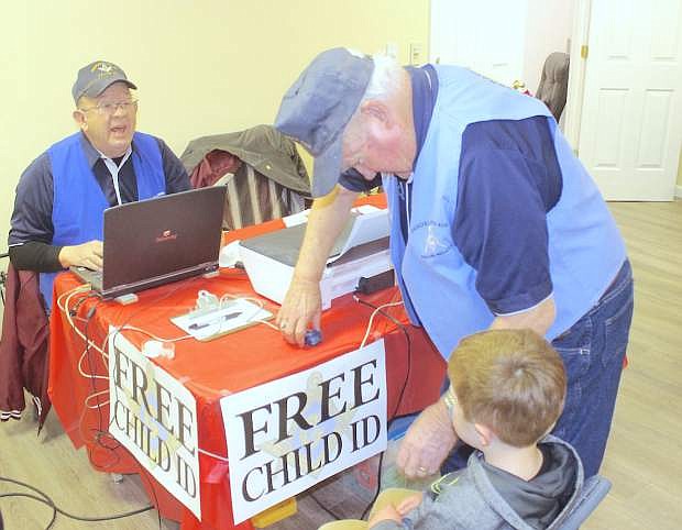 The Fallon Masonic Lodge conducted their children ID program at the open house.