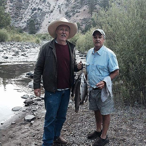The musical collaboration of Slade Rivers, left, and Beans Sousa was kindled after the pair met while fishing in the Carson River.