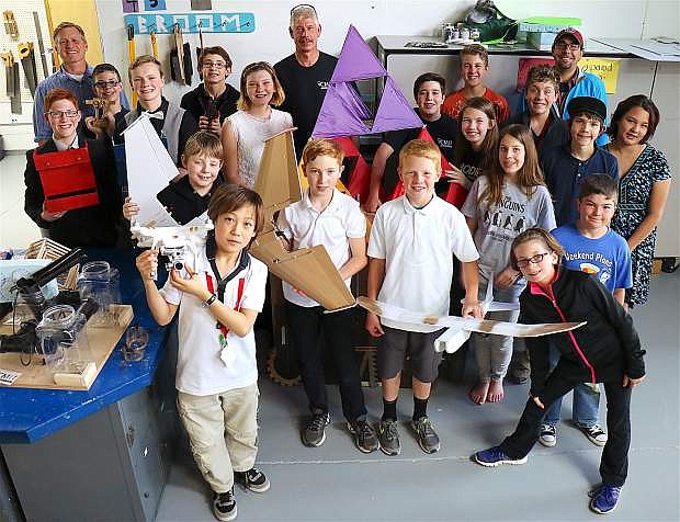 The first generation of students and teachers of the Carson Middle School Makers Club commit to meeting once a week, and create technology products in the school&#039;s warehouse.
