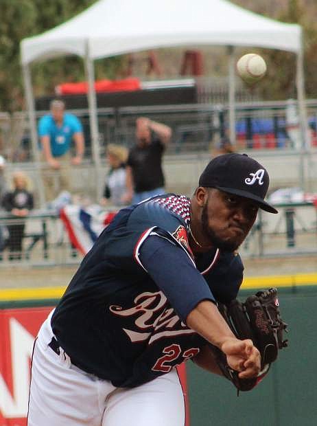 Reno Aces pitcher Keyvius Sampson picked up his 700th minor-league strikeout against El Paso on Sunday.