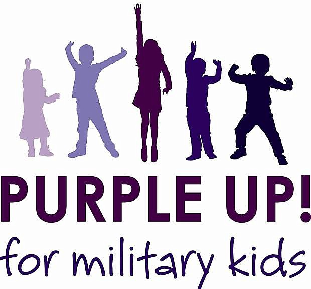 April is Month of Military Child, and the school district created purple ribbons in solidarity with these students, who on average move six to nine times from Kindergarten to grade 12 as well as experience deploying parents and other challenges.