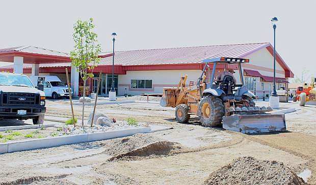 The crew prepares for paving at the William N. Pennington Life Center, the new senior center in Fallon on South Maine Street (north of the Churchill County Museum); the building should be completed end of May.