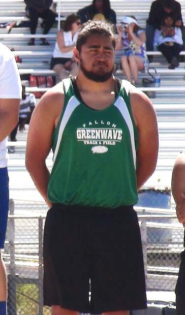 Fallon&#039;s T.J. Mauga placed third in the discus at the 3A state meet.