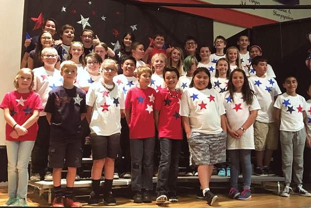 Fifth grade students from Jacks Valley Elementary School showcased their patriotism in a tribute to veterans.
