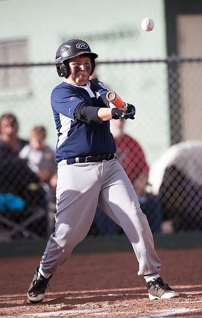 Tiger Zach &quot;Meat&quot; Donovan goes yard for his first home run during the 2017 Carson City Little League City Championship, Governor&#039;s Field, Carson City, Nevada