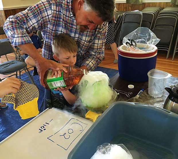 Jim Barcellos of University of Nevada Reno Cooperative Extension leads free STEM activities in Silver City.