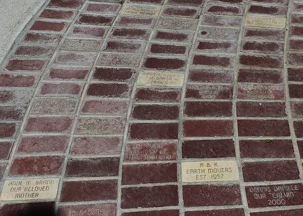 A fundraiser for Pioneer Park was selling personalized bricks.