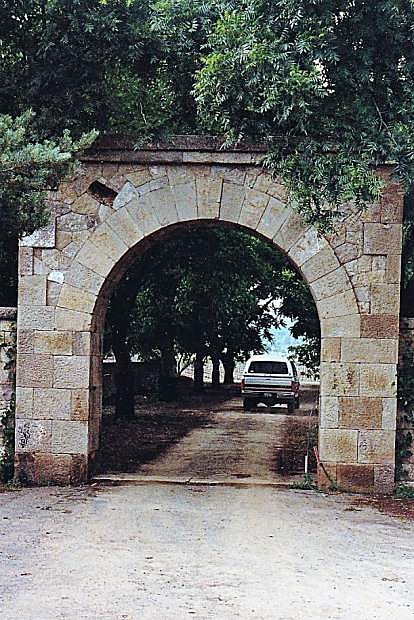 The V&amp;T Roundhouse arch as seen at Round Pond Estates in Oakville, Calif.