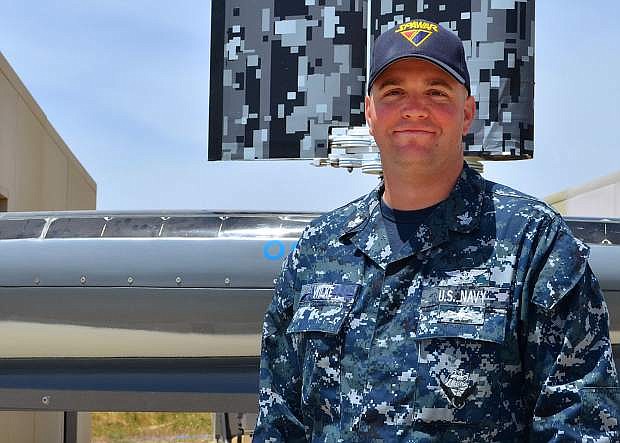 Electronics Technician 1st Class Jaymes Wilke, a reservist assigned to the Space and Naval Warfare Systems Command (SPAWAR) Unmanned Maritime Vehicle (UMV) Lab, supports the Ship to Shore Maneuver Exploration and Experimentation (S2ME2) Advanced NavalTechnology Exercise (ANTX) 2017 aboard Camp Pendleton. missions.