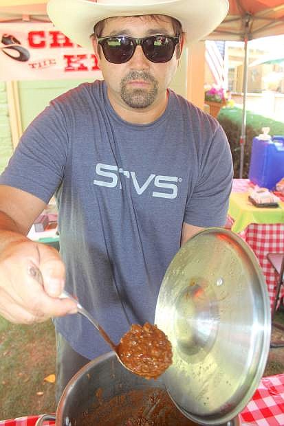 Frank Archuleta serves some mean chili at Honor Flight Nevada&#039;s chili cookoff, a major fundraiser for the organization.