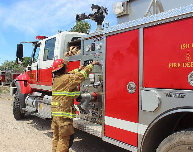 Firefighters from he Fallon Churchill Fire Department undergo rigorous training, both as new recruits and as seasoned first responders