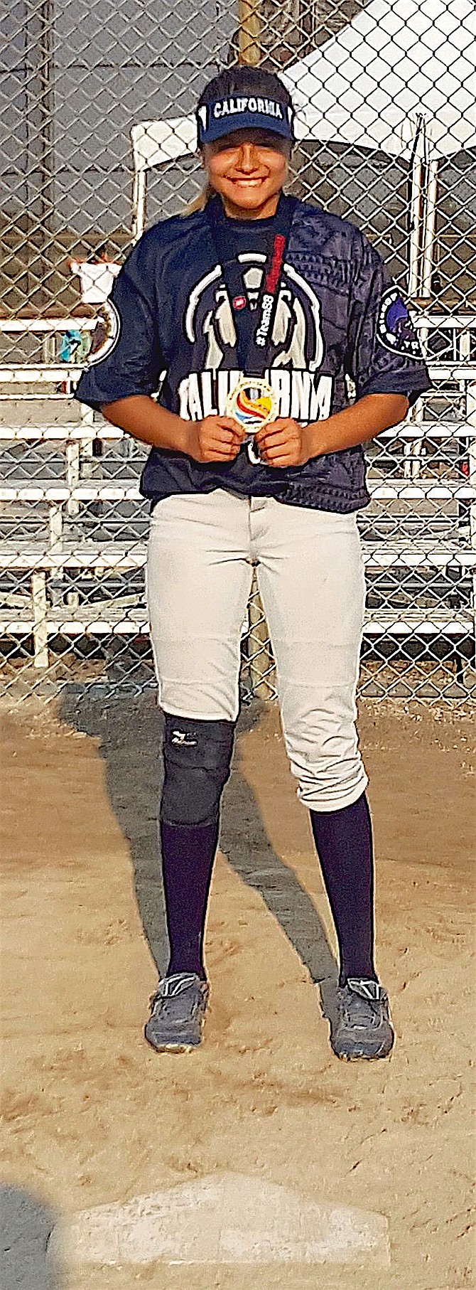 Taylynn Kizer (Washoe, Bishop Paiute tribes), who is heading into her sophomore year at Douglas High School, played for the gold medal-winning California softball team that won the 16U girls tournament July 21 at the North American Indigenous Games.