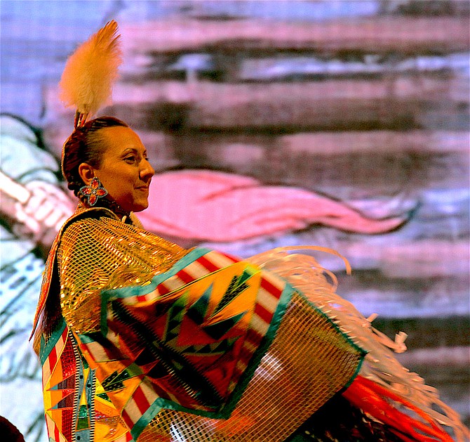 Teresa Melendez, of the Reno Sparks Indian Colony, dances on stage during the ATCR performance.