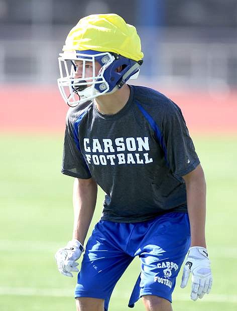 Kyle Glanzmann works out at practice for CHS on Tuesday.