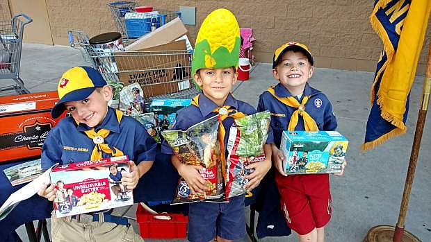 Cub Scouts and Boy Scouts will be selling flavored popcorns, popping popcorn and nuts throughout Northern Nevada and Northeastern California.