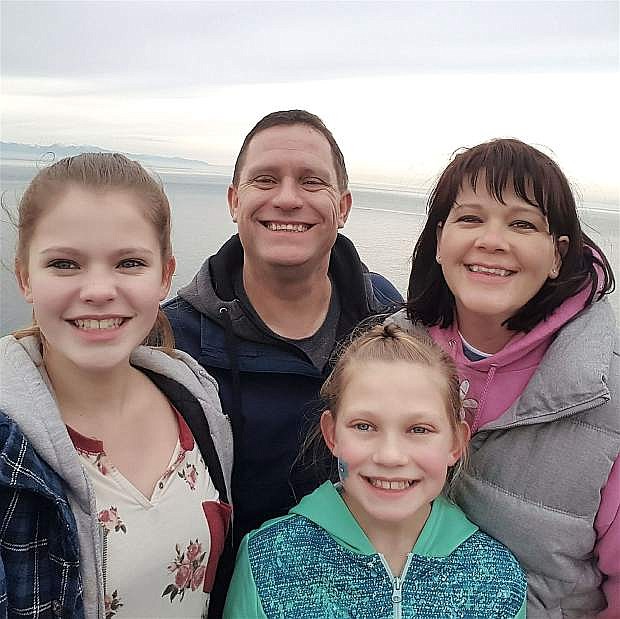 The Trease family includes daughters Bailey and Bella (front) and Tim and his wife, Jackie. Not pictured is daugther Britney Trease Grimm.