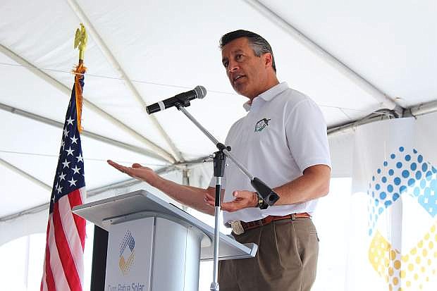 Gov. Brian Sandoval attended Cyrq Patua Solar&#039;s grand opening in Hazen and praised Churchill County for being a leader in renewable energy.