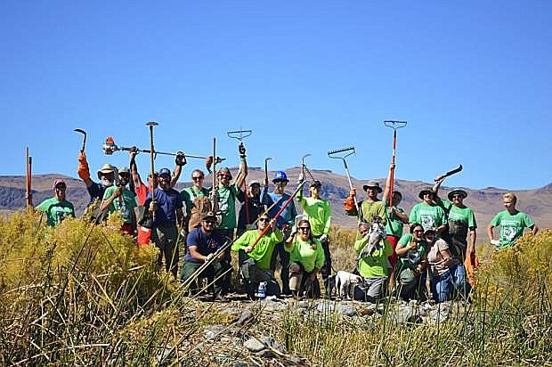 National Public Lands Day volunteers working on a habitat project in Winnemucca in 2016.