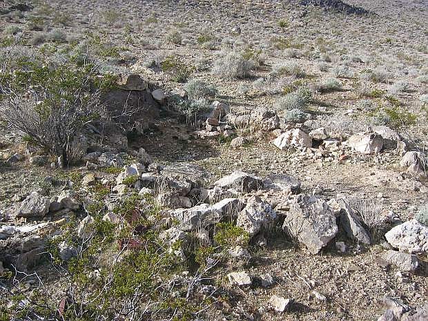 These stone ruins are just about all that remain of the former mining camp of Johnnie, said to be the site of the legendary Lost Breyfogle Mine.