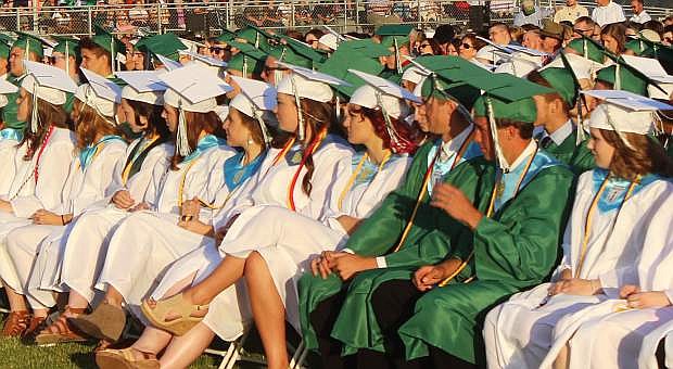 Graduation rates in Churchill County increased almost 15 percent for the class of 2017.